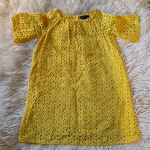 Toddler yellow eyelet dress